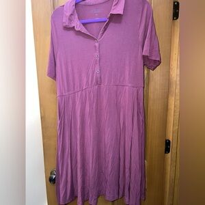 Torrid Mauve Button-Up Dress